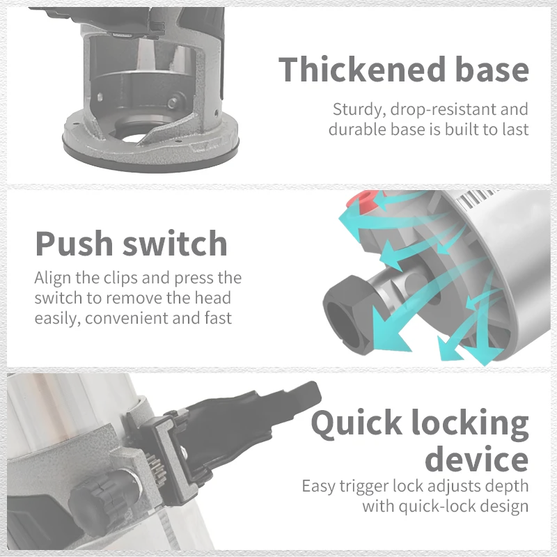 Mamidw Brushless Cordless Laminate Trimmer 30000RPM 18V Electric Router Woodworker Carpenter Tools For Makita Battery Pin