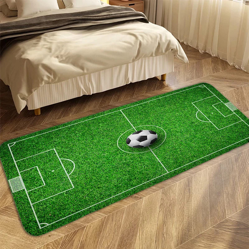 Football Field Area Carpet for Bedroom Washable Non-slip Kitchen Mat Doormat Entrance Door Living Room Rug Home Decorations