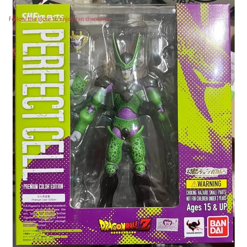 In Stock Original Bandai S.H.Figuarts SHF Cell Premium Color Edition Dragon Ball Z Collectionanime Action Figure Children Toys