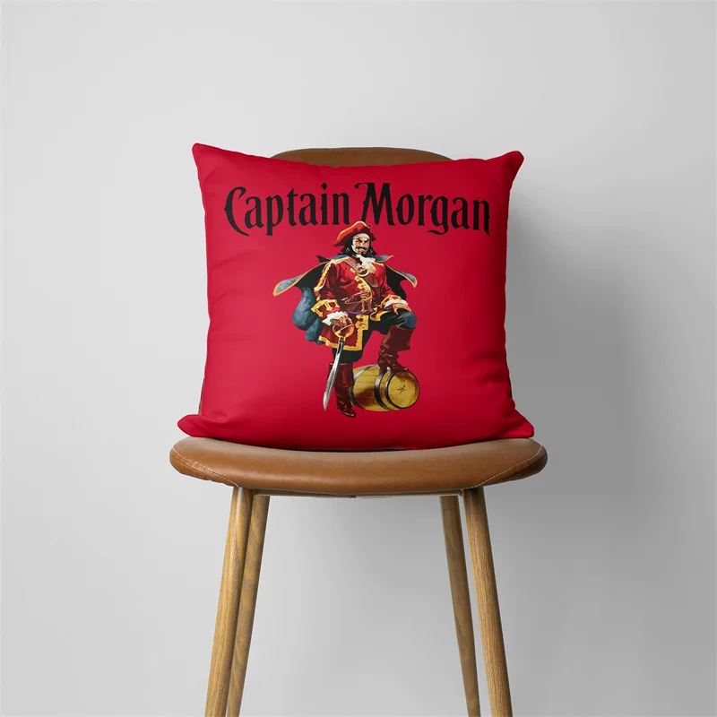 Captain morgan Pillow Case Home Decorative Gift Sofa Car Cushions 45x45cm Square Pillowcase Chair Pillow Cove 482