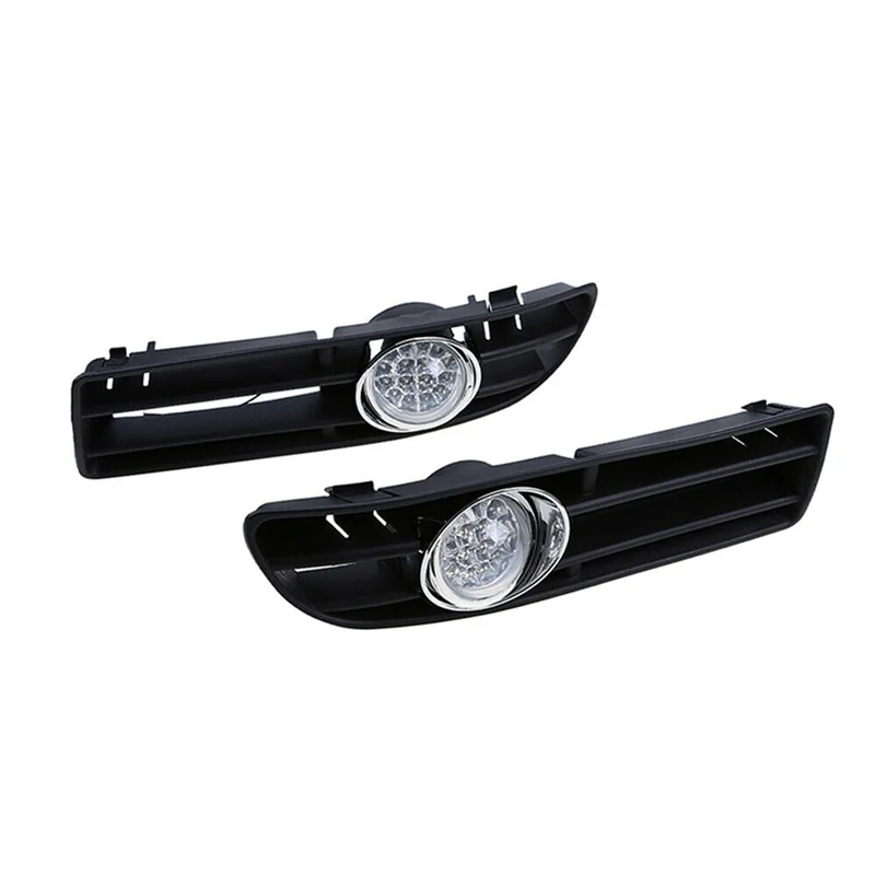 

A48P-Car LED Foglamp Front Grille For VW Bora Jetta MK4 1999-2007 2 Pair