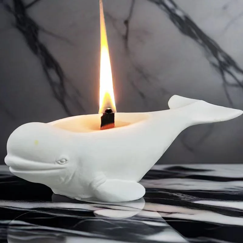 Dolphin Aromatherapy Plaster Candle Cup Silicone Mold Marine Animal Succulent Flower Pot Concrete Candle Container Mold