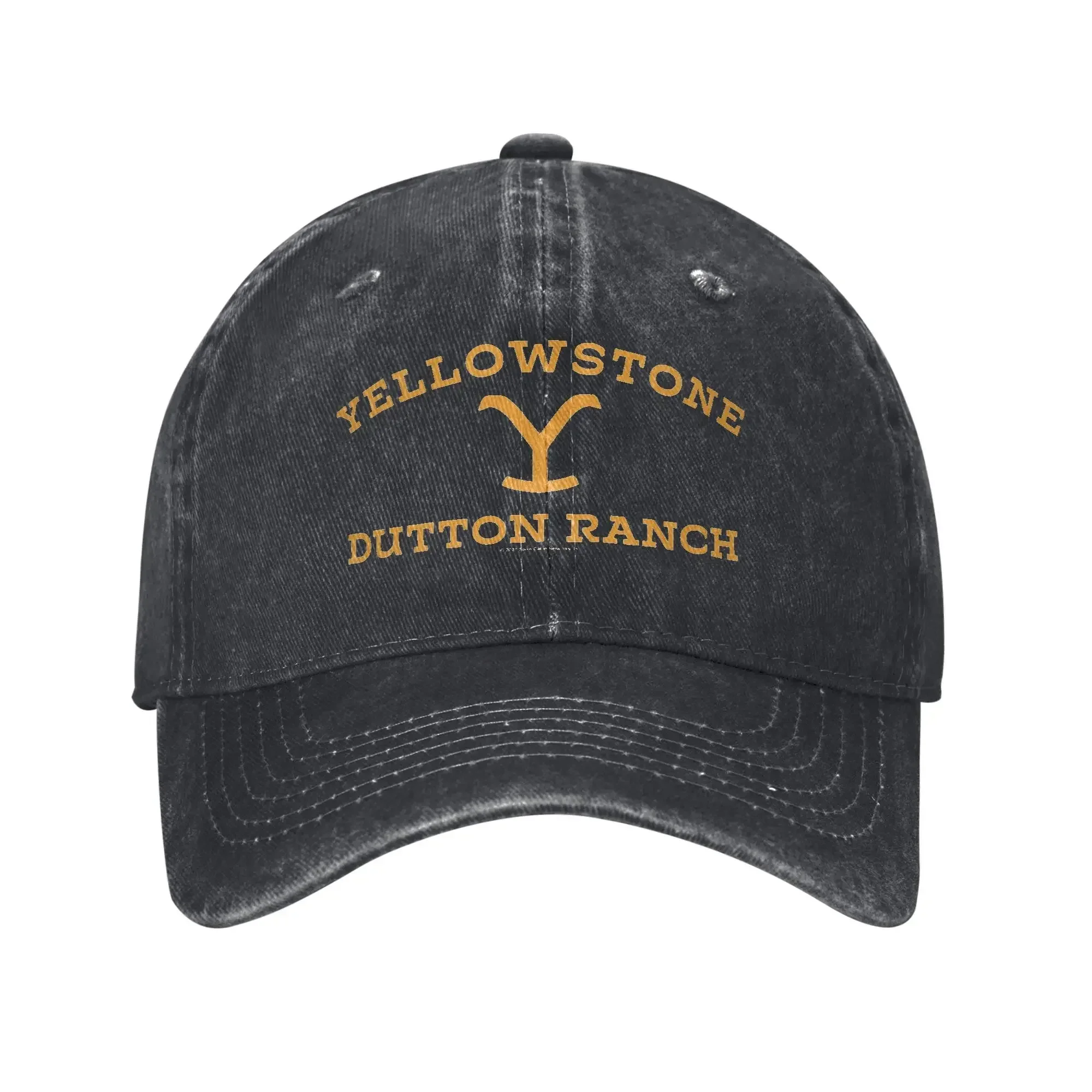Vintage Yellow Stones Dutton Ranch Logo Baseball Cap Unisex Distressed Cotton Snapback TV Western Cowboy Outdoor Workouts Hats