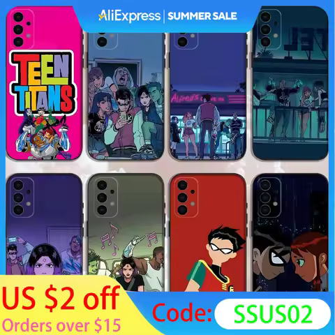 T-Teen Robin T-Titans Go Phone Case For Samsung Galaxy A13,A21s,A22,A31,A32,A52,A53,A71,A80,Soft Black Shell