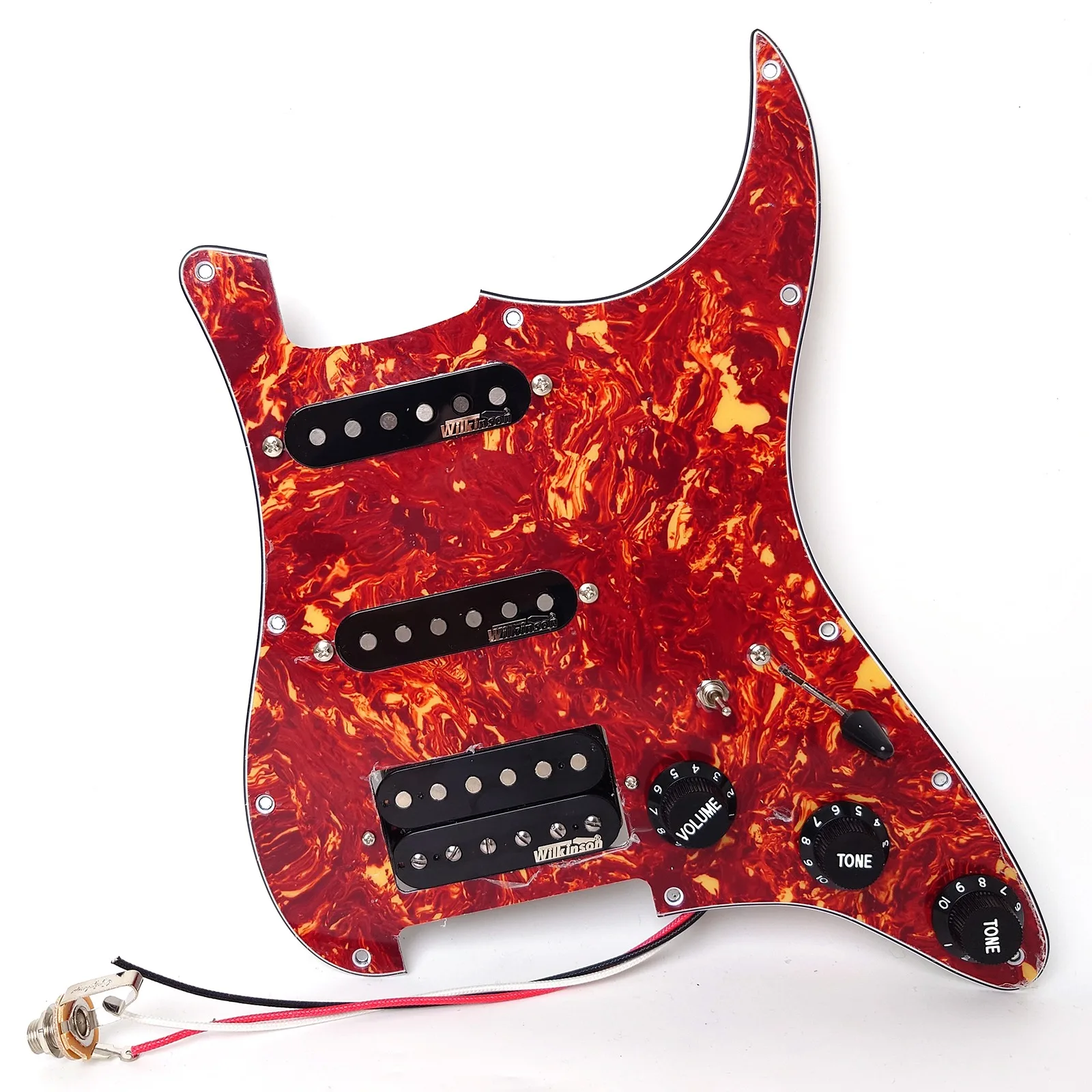 Conjunto de pickguard pré-carregado para guitarra, captadores humbucker ssh alnico 5 para guitarra elétrica st, peças de reposição