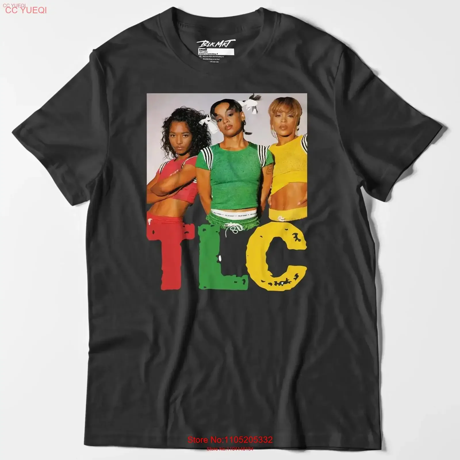 TLC Tribute camiseta Boz Left Eye Chilli Tour Merch rojo verde amarillo varios colores vintage lavado elegante estirado Casual