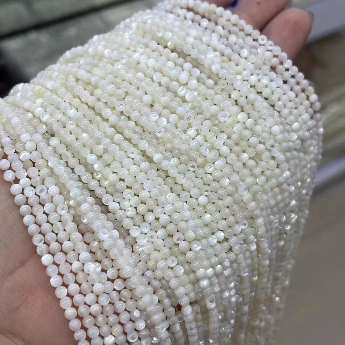 white sea shell round 3-12mm for DIY jewelry making  loose beads  FPPJ wholesale beads nature gemstone