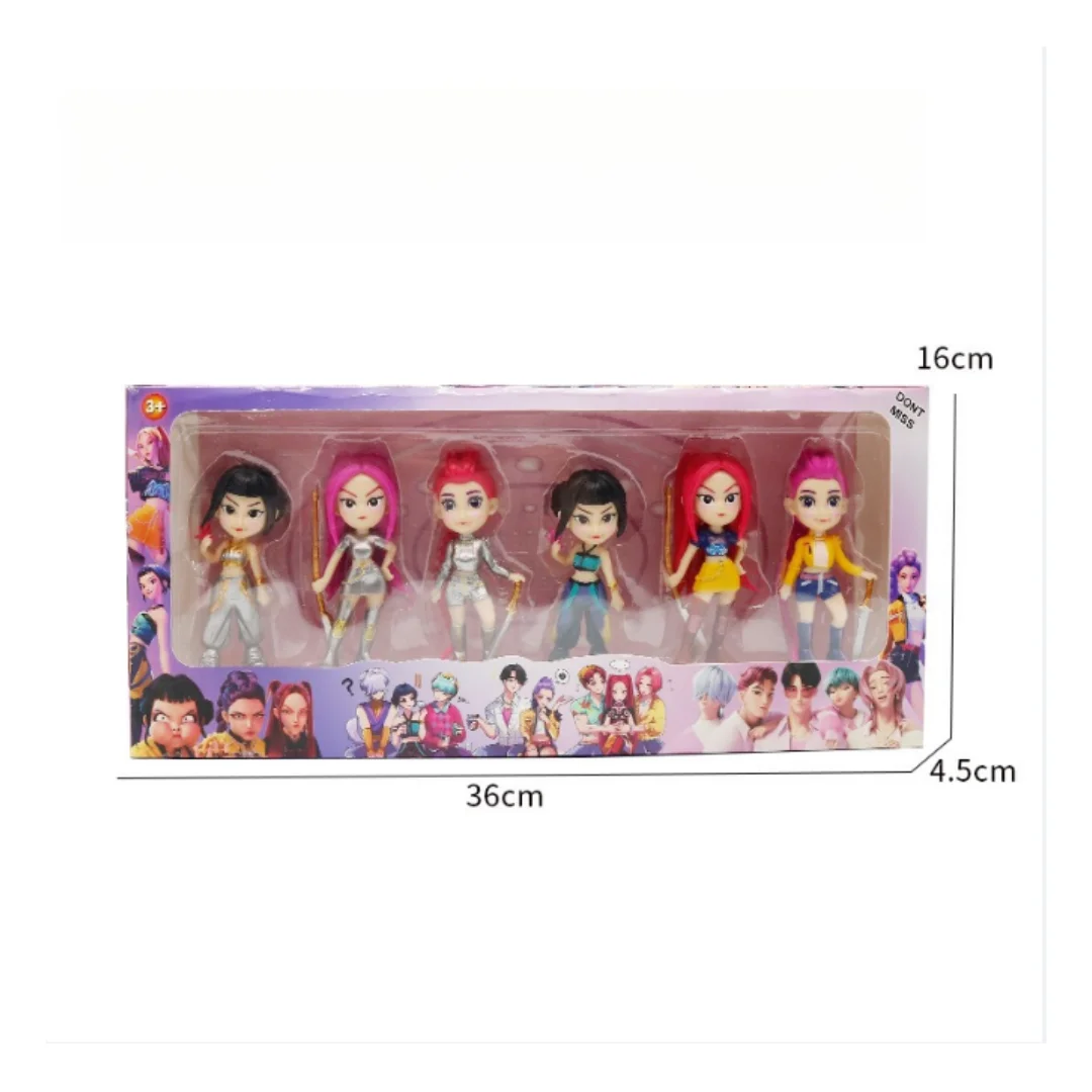 6PCS K-pop Devil Hunter Action Doll HUNTR/X Toy Rumi Mila Zoe Doll, for K-pop Fans' Birthday Gift Collection  Anime Figure