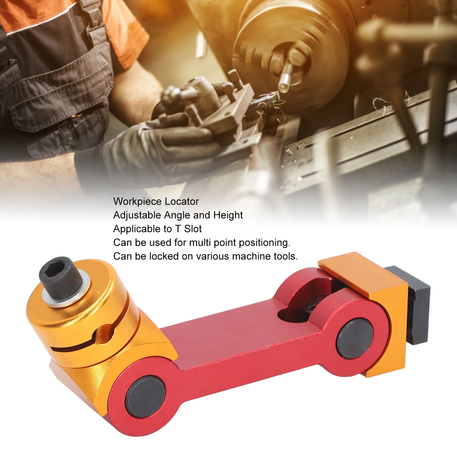 CNC Work Stop Locator Adjustable Vise Stop Limiter Mill Machine Workpiece for T Slot CNC Work Stop Locator Work Stop Locator