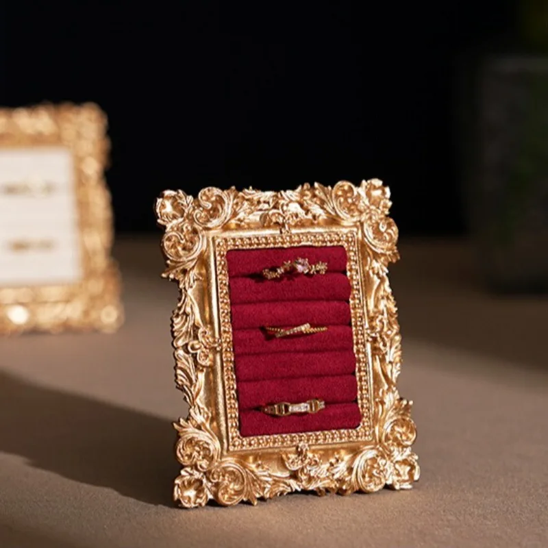 

Resin Ring Storage Rack Resin Jewelry Display Stand Small Jewellery Accessory Storage Shelf Rings Jewelry Showcase Props Frame