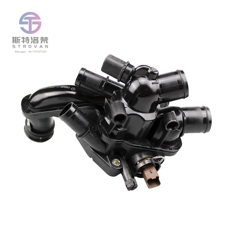 

9808647180 High Quality Car Thermostat Housing Sensor Thermostat Electronic Water Outlet Chamber for 4008 5008 CitroenC5