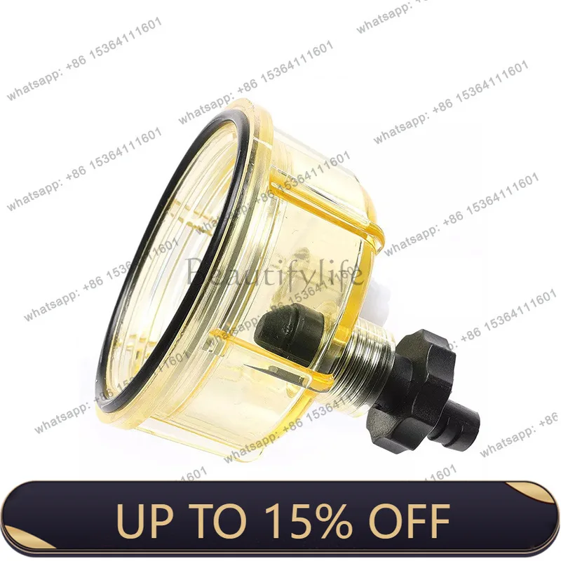 The PG RK10215 R12T oil-water separator water cup is suitable for speedboats, oil tankers, and small diesel engines