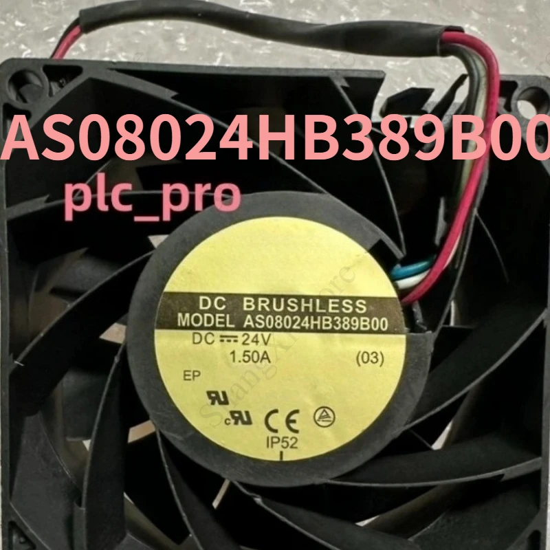 1PCS Brand New AS08024HB389B00 24V 1.5A 8038 4-wire Inverter Fan Fast Delivery