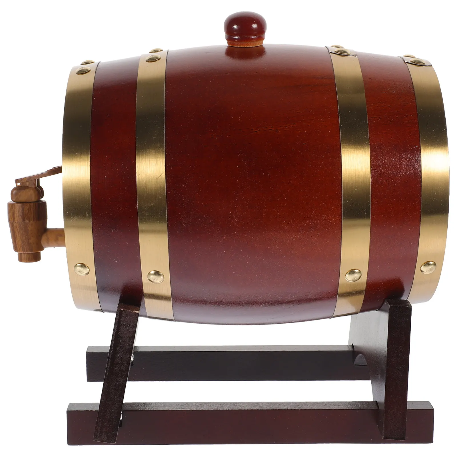 

1Set Wine Storage Barrel Wooden 1.5L Capacity Red Wine Beer Whiskey Barrel Dispenser Wood Decor Home Party Bar Use
