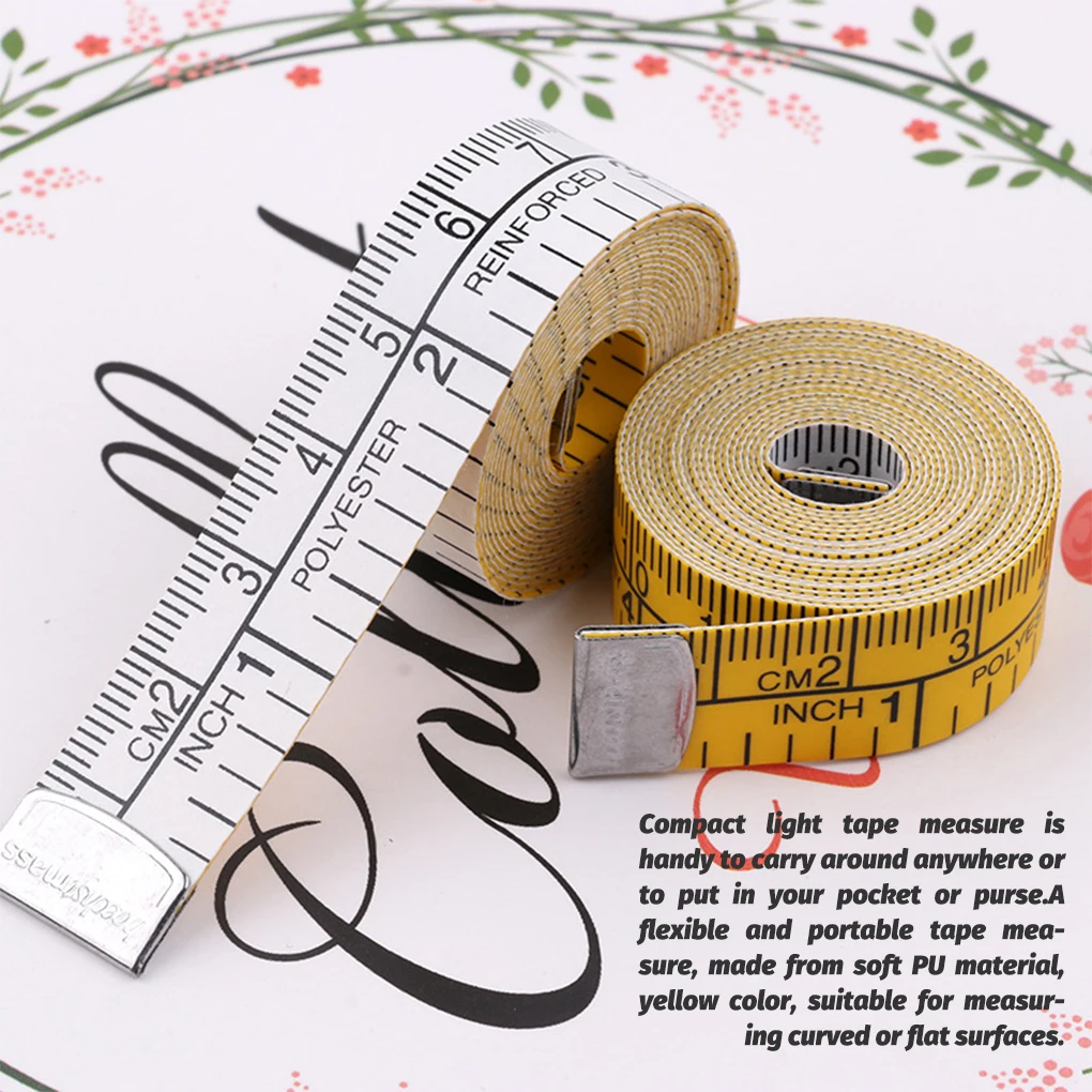 150cm Tape Measurer Inch/Centimeter Body Tapes Measuring Sewing Ruler Seamstress Rulers Measurement Tools