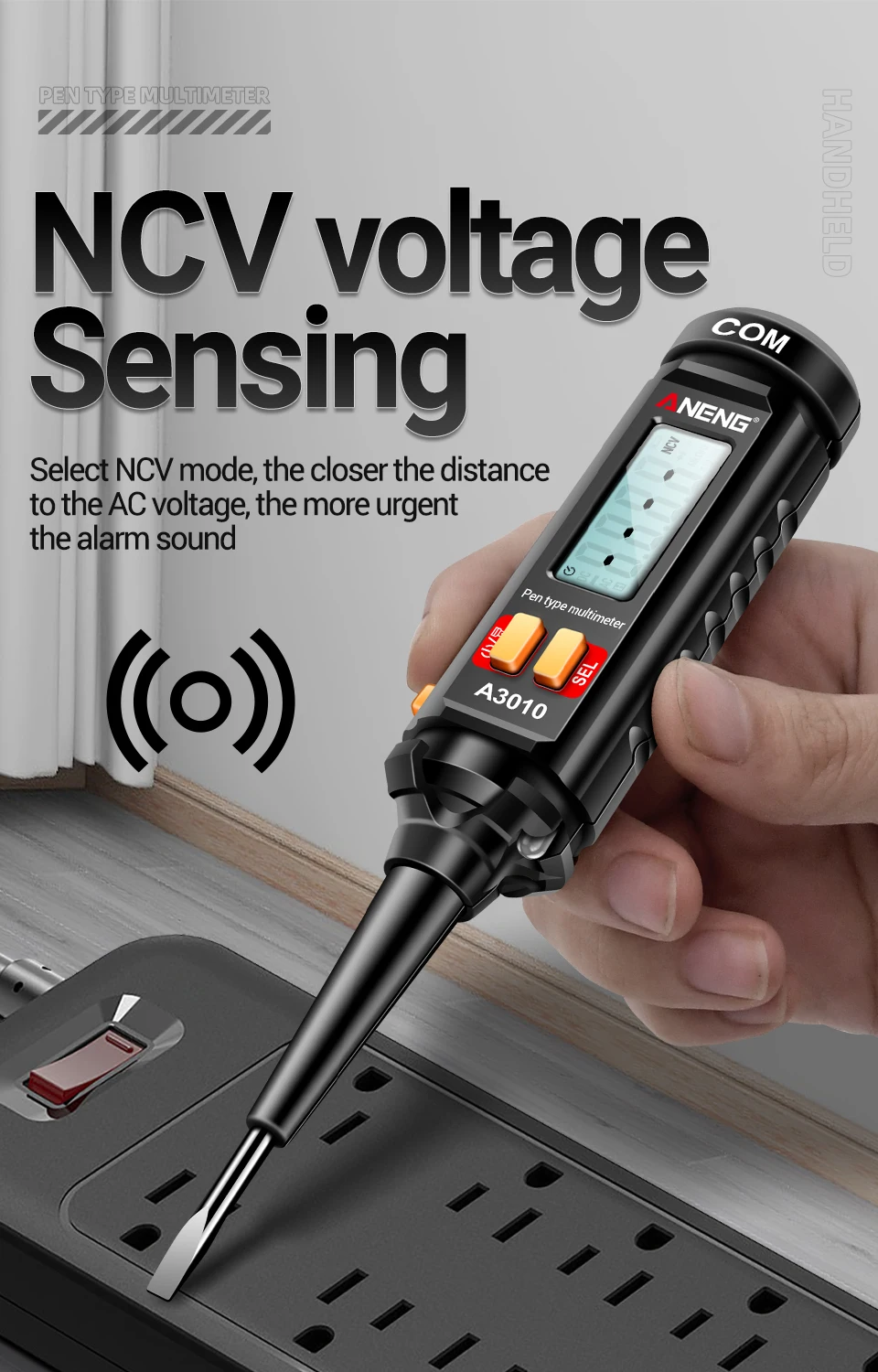 Digital-Multimeter-Tester-Stift ANENG M118A +A3010 Kit True RMS 6000/4000 Counts Auto-Ranging AC/DC Transistor-Spannungsprüfer Werkzeuge – Detail 18