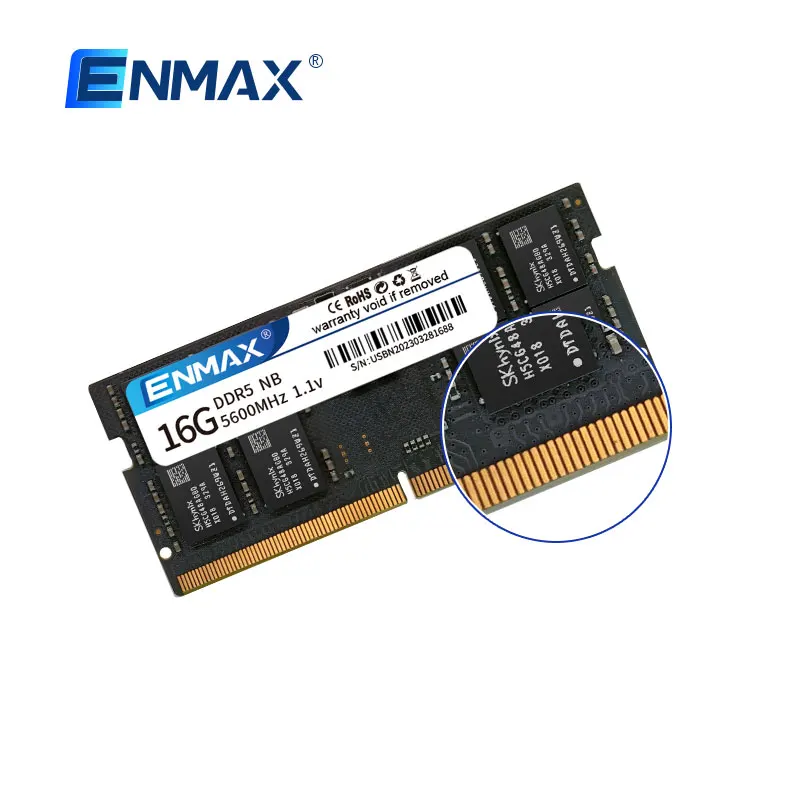 

Enmax Notebook DDR5 RAM 16GB 4800MHz 5200MHz 5600MHz SODIMM 260pin Memory Stick of Asus HP Laptop Computer Micron samsung Hynix