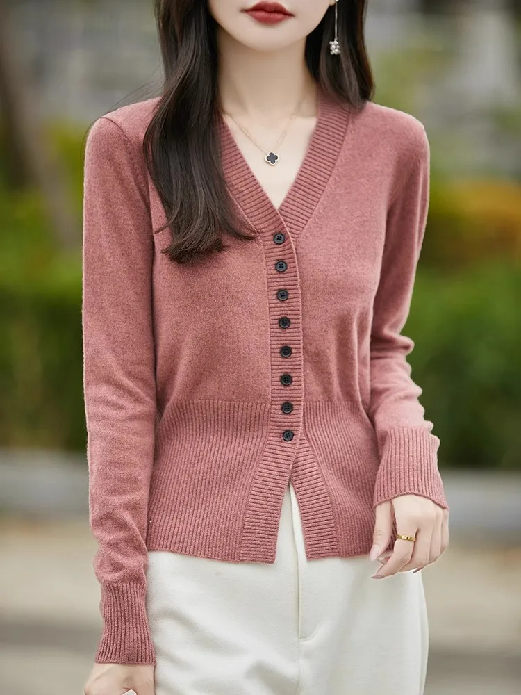 Autumn Winter Women's Camere Cardigan V-Ne Loose Thi Long Sve Knitted Outerwear Slimming Outer Jaet Commute Sle