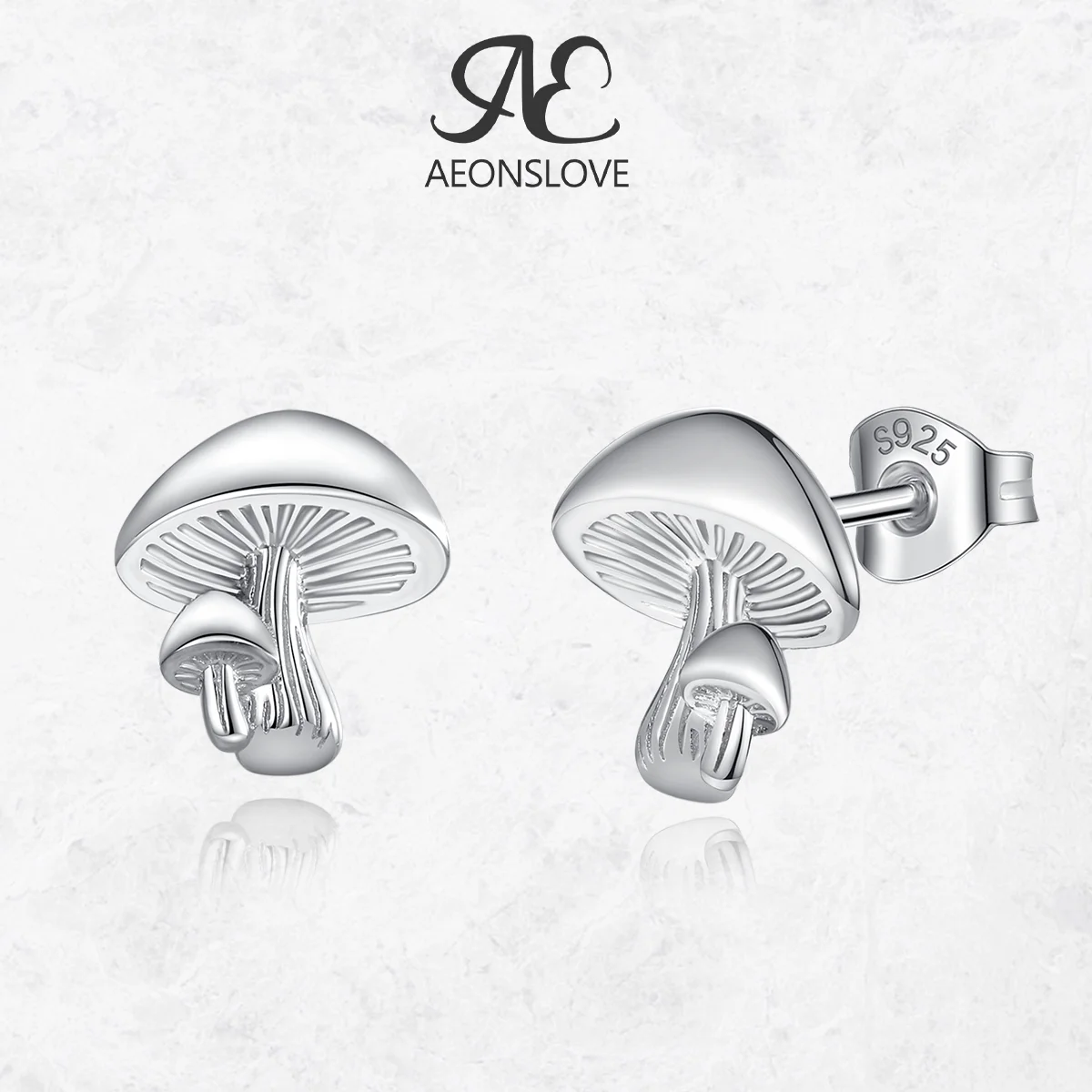 

AEONSLOVE серьги-гвоздики из стерлингового серебра 925 пробы с грибами, милые маленькие гипоаллергенные серьги с грибами, ювелирные изделия, подарки для женщин