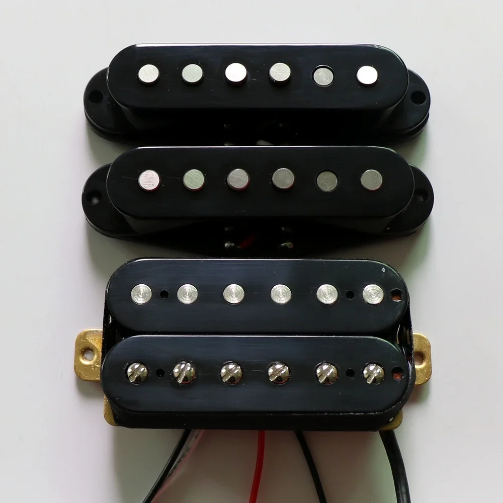 Donlis Sell A Set Black/ Ivory/ White Color SSH Alnico 5 Electric Guitar Pickup