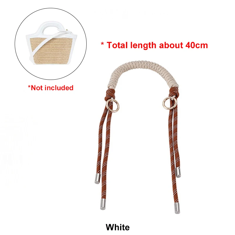 Women Nylon Contrasting Colors Braided Rope Shoulder Strap Handle Bag Strap Belt Crossbody Purse Straps Bag for Marni Bag