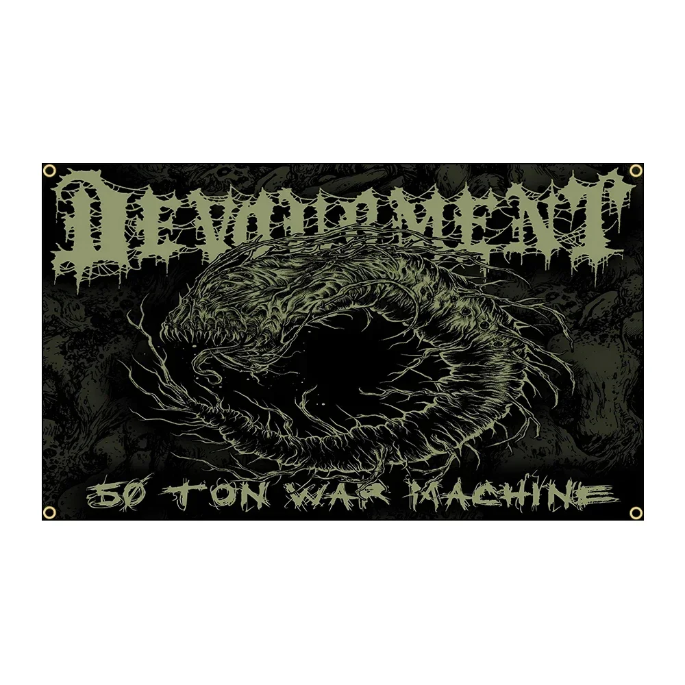 Devourments Band Flag Brutal Death Metal Band Polyester Printed Banner For Decor
