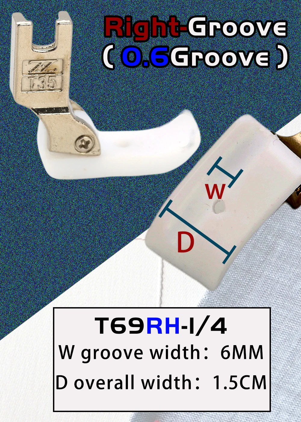 T35 T69L T69R 1/8 3/16 1/4 Gording Right And Left For Industrial Sewing Mahicne Piping Hinged Plastikowa stopka dociskowa