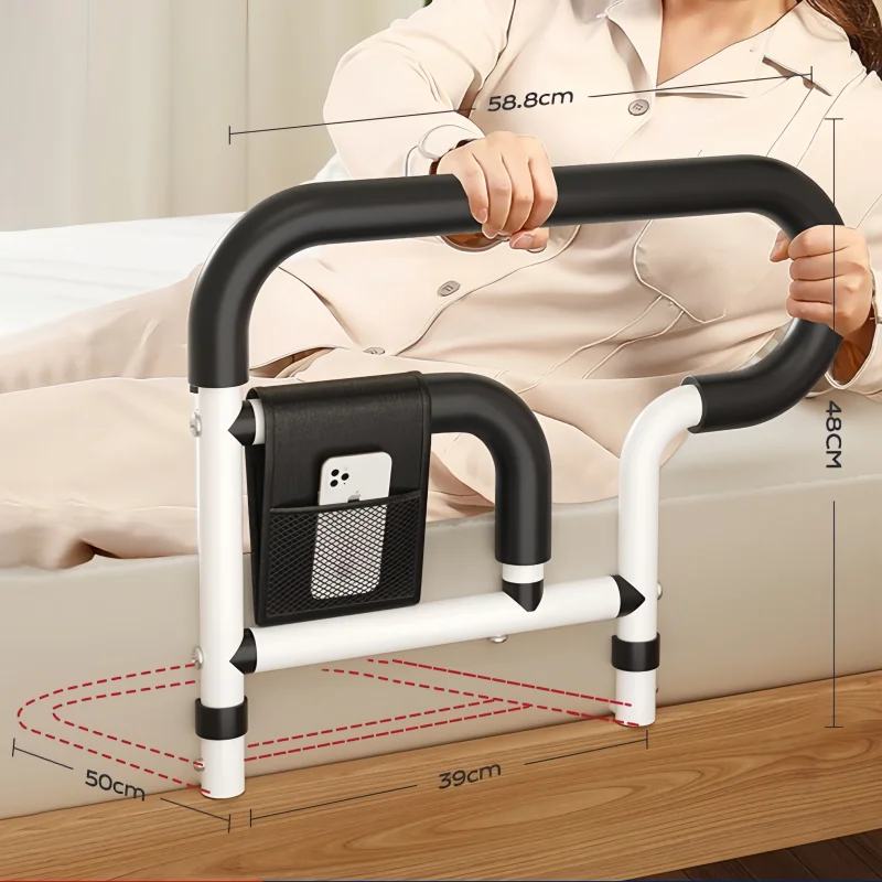 

Pregnant Women Bedside Handrai Aid Stainless Steel Help Safety Guard Bed Wake Up Safety Assist Frame Elderly Bedside Armrests