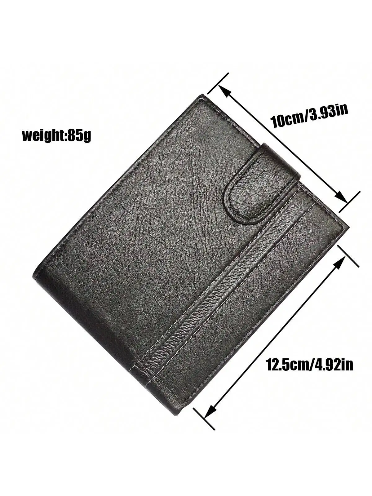 Genuine Leather Wallet Men Tri-Fold Credit Cardholder ID Badge Purse men\'s leather wallet