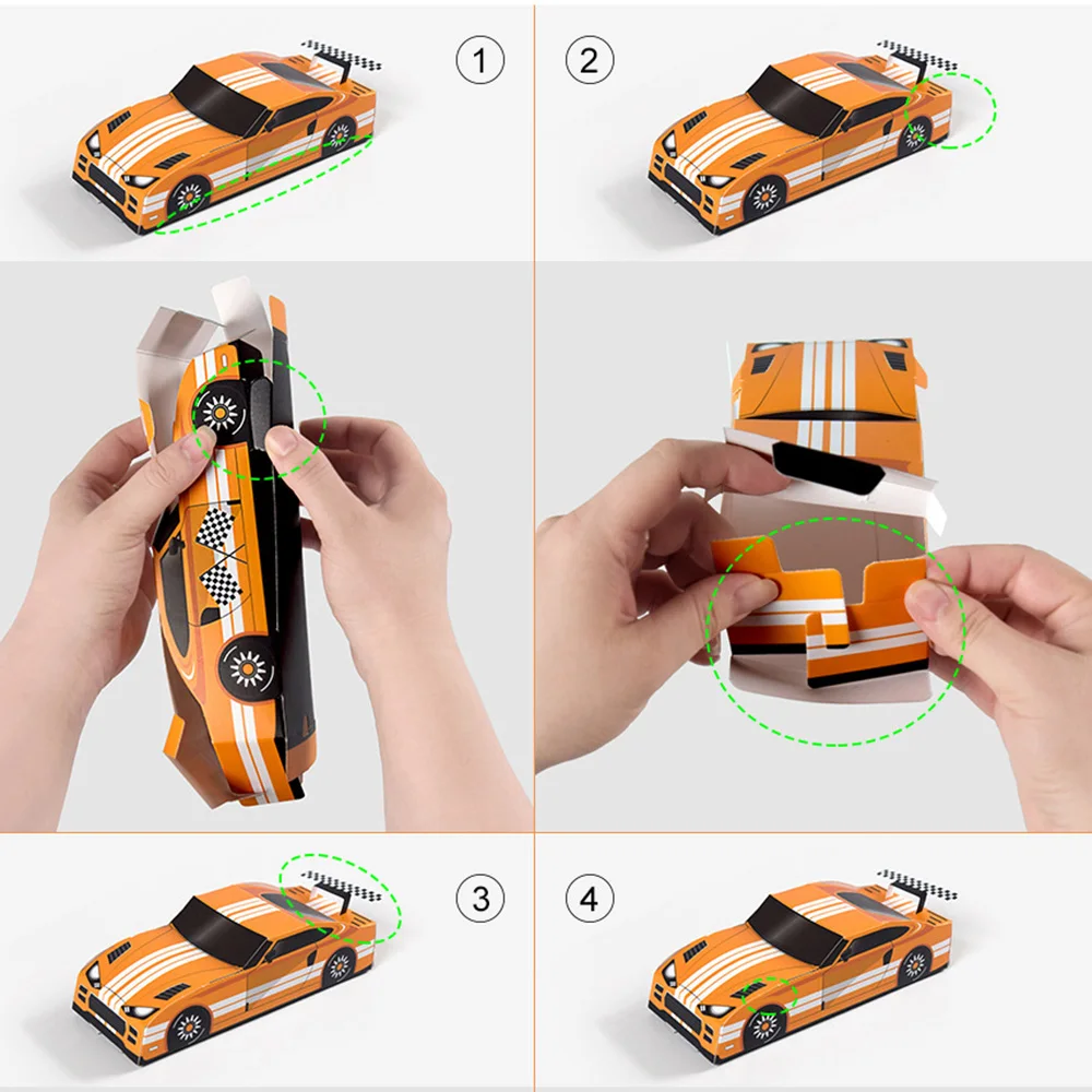 10/20/30 Stück Geschenkboxen mit Rennwagen-Motiv für Jungen, Kindergeburtstag, Gastgeschenke, Süßigkeiten- und Keksverpackungen, Dekoration, Babyparty-Zubehör – Detail 2