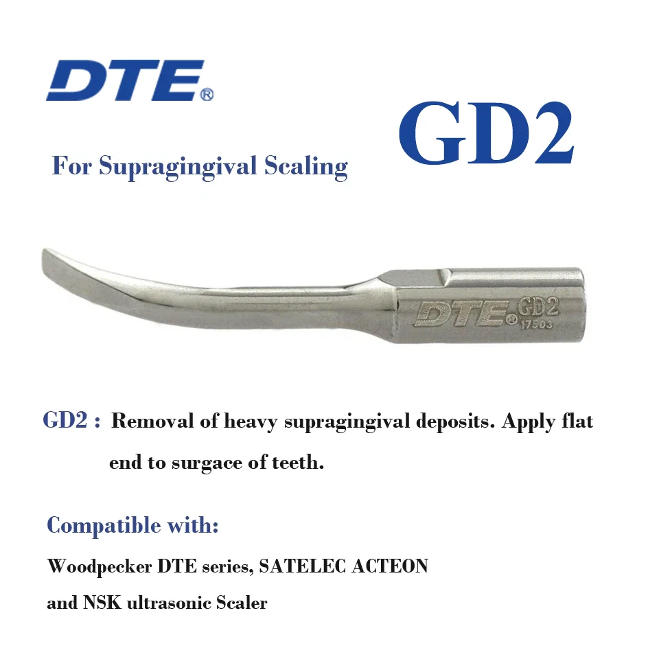 Woodpecker DTE Dental Ultraschall-Scaler-Aufsätze GD1 GD2 GD3 GD4 GD5 PD1 PD3 Passend für NSK Satelec Acteon – Detail 4