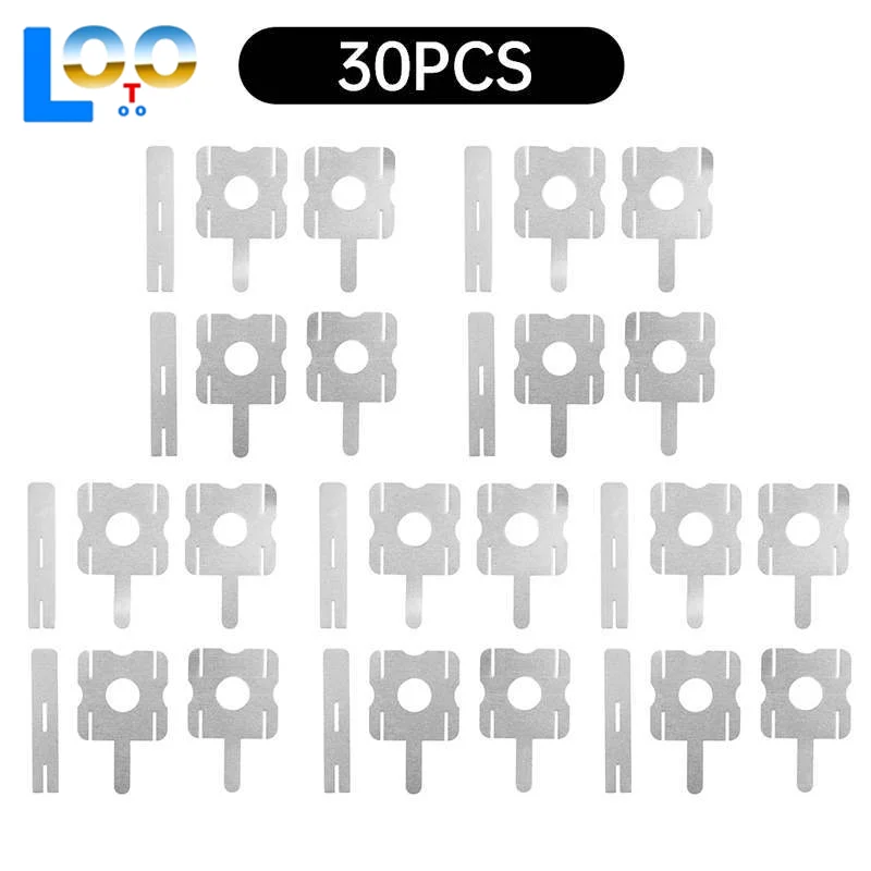 30 шт. 18650 литиевая батарея, никелевый лист, многоугольная батарея, никелевый лист для точечной сварки, батарейки, соединительные листы