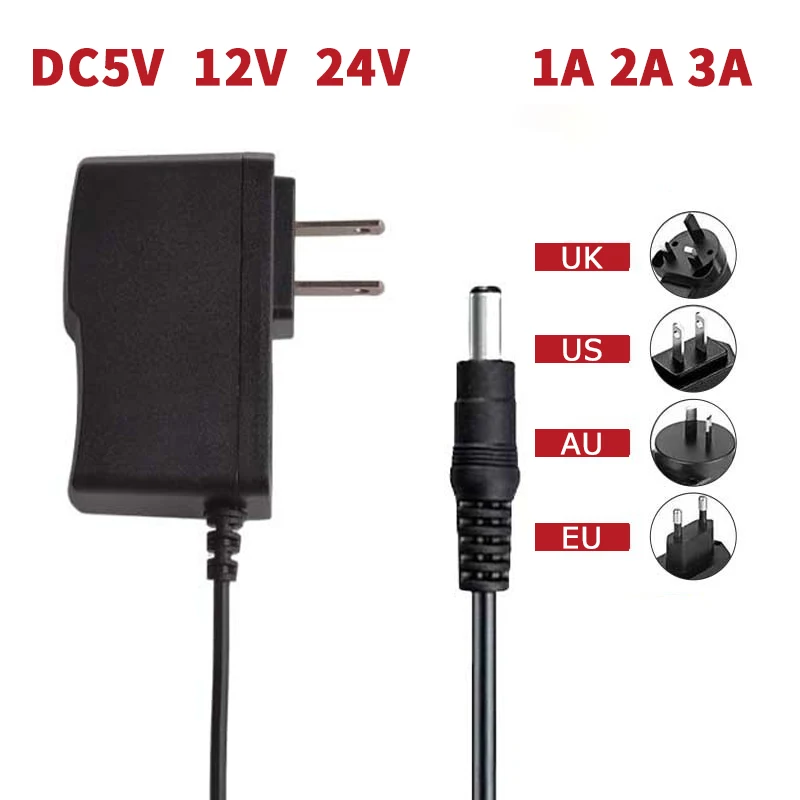 

Power Supply EU KU AU US Regulation DC 5V 12V 24V Power Plug 1A 2A 3A Lighting LED Strip Driver