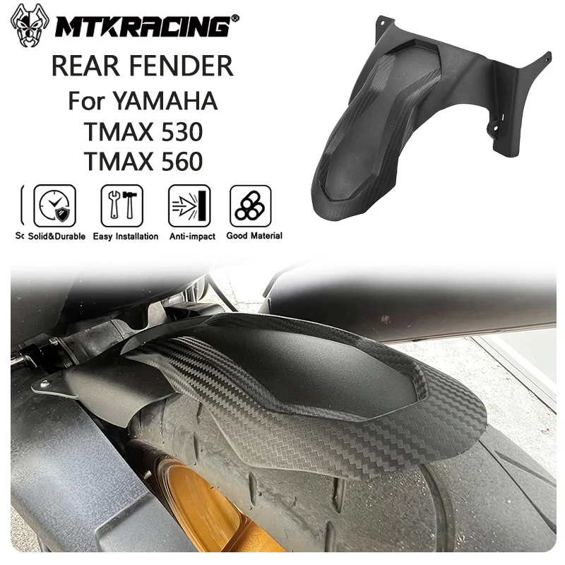 

MTKRACING REAR FENDER For YAMHA TMAX 530 17-19 TMAX 560 2021 Motorcycle Mud Fender Tire Wheel Splash Guard Cover tmax530 560