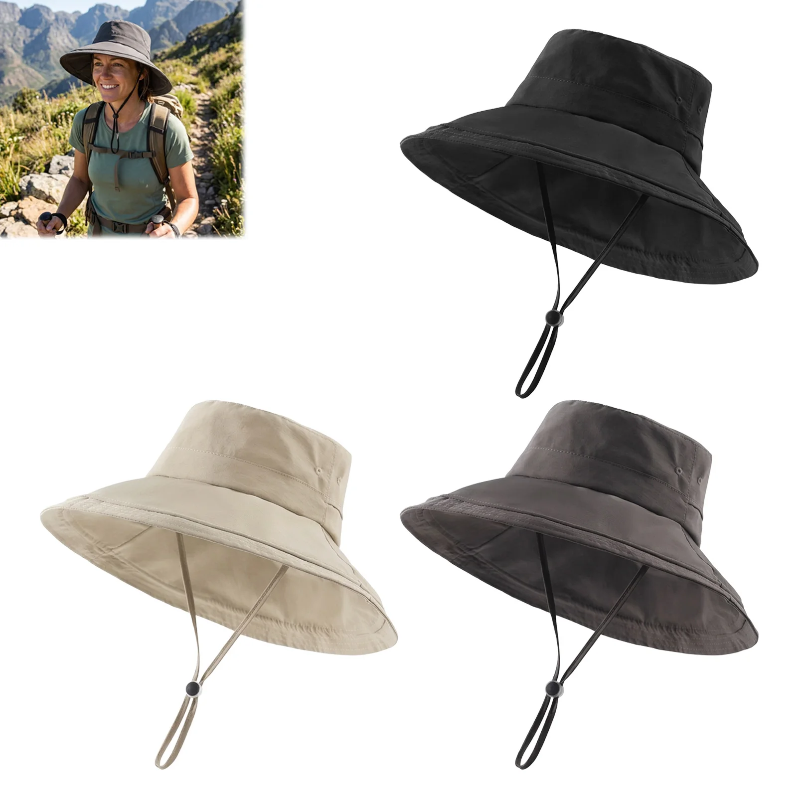 Women's Summer Sun Protection-Shell Hat Hollow Top Outdoor Hiking Sun Hat For Travel And Beach Use