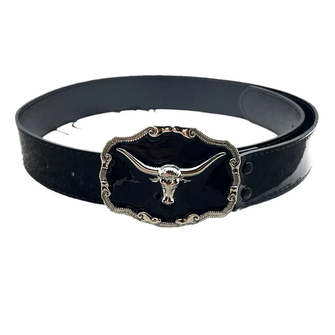 Riem Plus-size vintage riem met reliëf, poreus verstelbaar