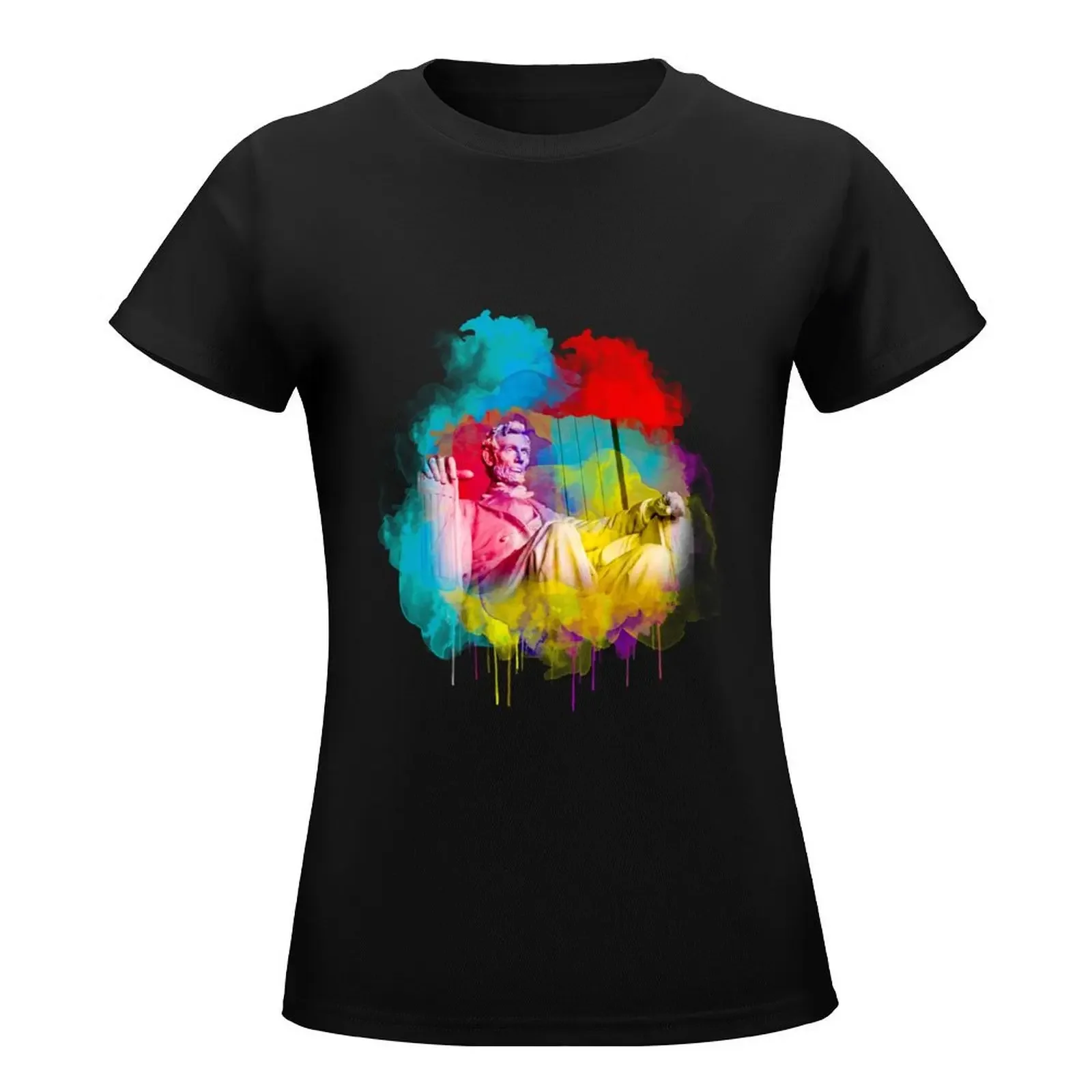 Lincoln Water Color Love T-Shirt korean fashion tees cute clothes t shirt dress Women