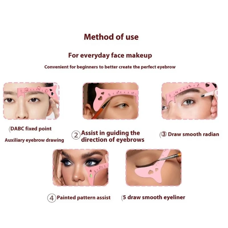 Gevleugelde Eyeliner Gids Accessoires Beauty Oogmake-up Sjabloon voor het creëren perfecte eyeliner en wenkbrauwvorm