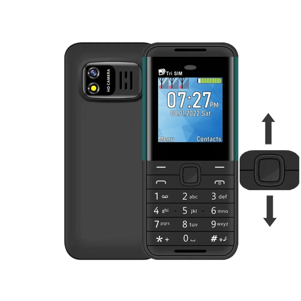 SERVO Mini Button Mobile Phone 3 SIM 3 Standby Bluetooth Dial Speed Dial Magic Voice FM Radio Low Radiation Pocket Feature Phone