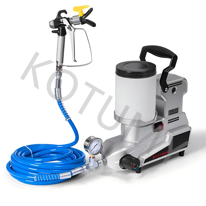 1600W Multifuncional Airless Paint Pulverizador Máquina 2L Pequena Pistola Elétrica Portátil de Alta Potência Pintura Doméstica