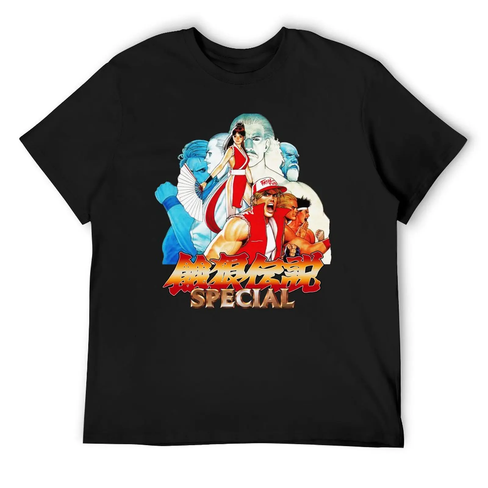 

SNK's Fatal Fury Special Japanese Artwork T-Shirt anime clothes Blouse mens fashion