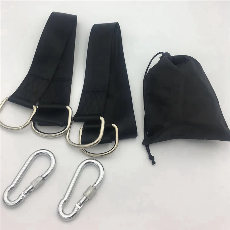 ABNO-2Pcs 1.5M شجرة سوينغ الأشرطة معلقة عدة مع 2 Carabiners شريط واحد تمديد حزام حزام