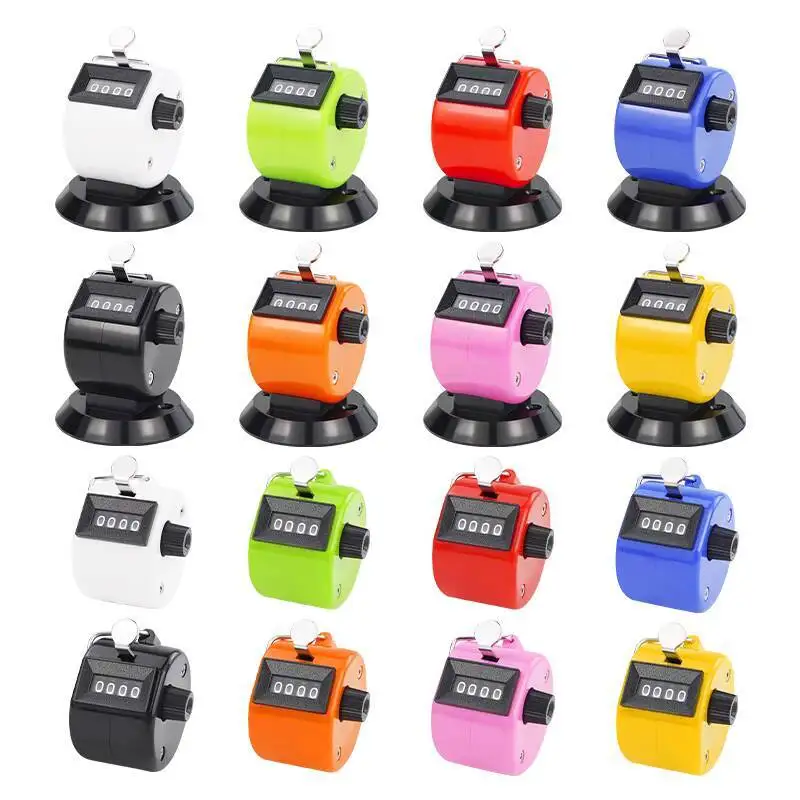 4 Digit Number Counters Handheld Tally Counter Tool Clicker Counter Number Count Color Plastic  Shell For Knitting People Lap