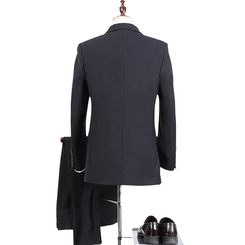 

HH415Men's three-piece suit Korean style fashion professional wedding groomsmen suit for work