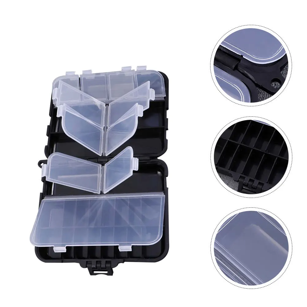 

2Pcs Fishing Tackle Organizer Sturdy Construction Efficient Divider System for Small Parts Storage Portable Outdoor Use Gear