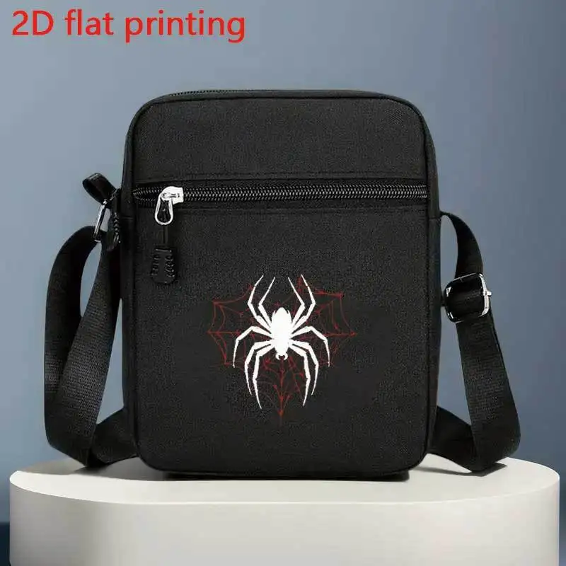 Men's Spider-Pattern Crossbody Backpack with Adjustable Strap - Lightweight Durable Travel & Commuter Bag, Large Capacity Design