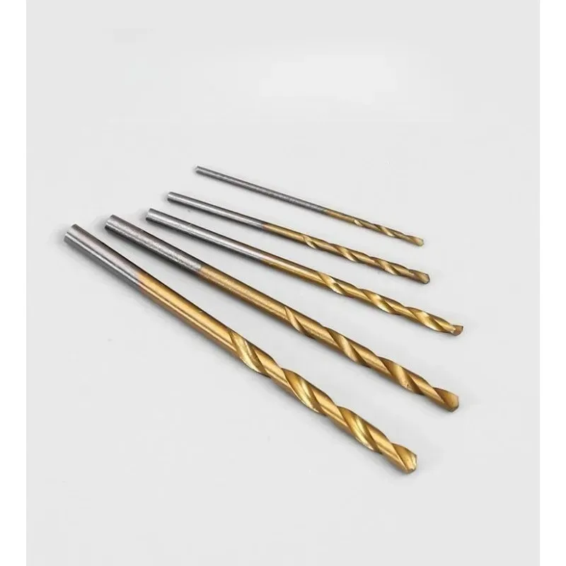 50pc Titanium Plated Twist Set 1-3mm Small Drill Bit Electric Tool DIY Woodwork and Open Bit