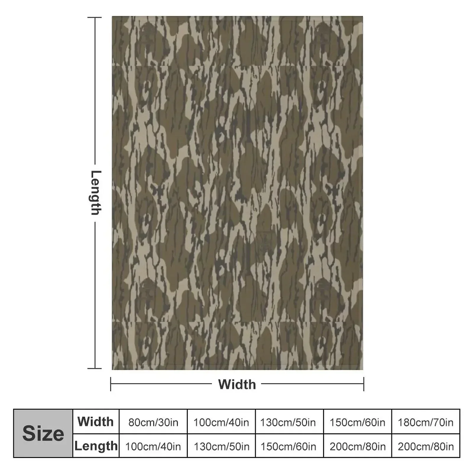 Everything Bottomlands Camo Throw Blanket warm for winter Sleeping Bag Blankets