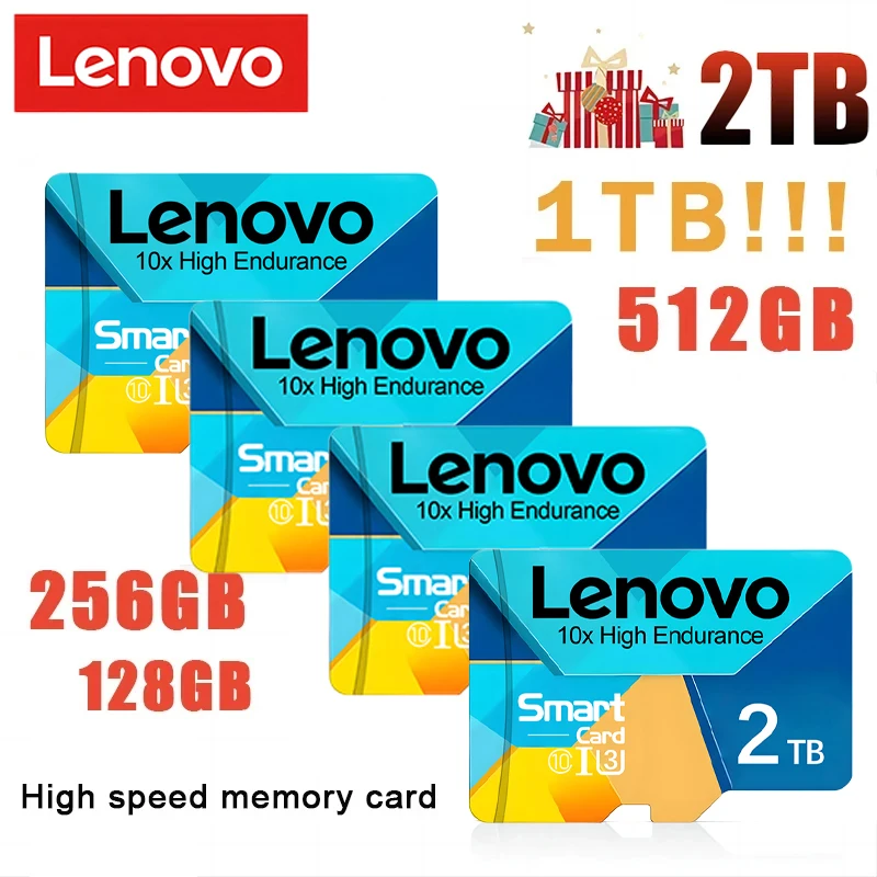 Original Lenovo High Speed Memory Card 128GB Class 10 Micro TF SD Card 512GB SD Card V30 U3 TF Card For Super Nintendo 64 Psvita