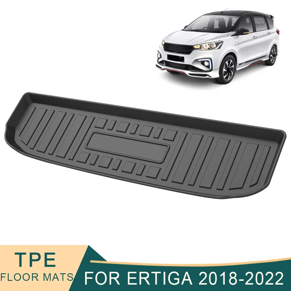 

For Suzuki ERTIGA 2018-2022 Cargo Liner All-Weather TPE Non-slip Trunk Mats Waterproof Boot Tray Under Trunk Carpet